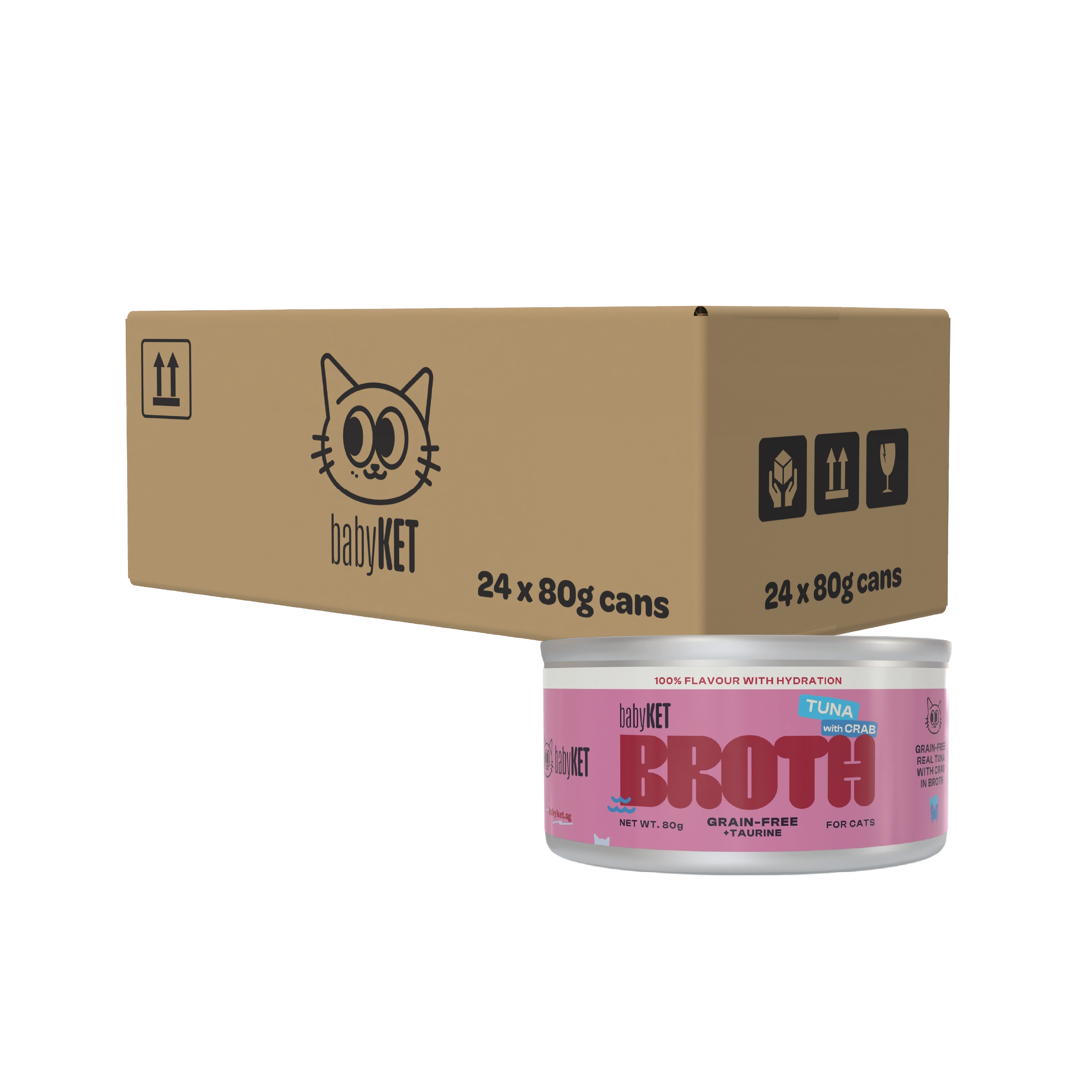 babyKET Tuna with Crab in Broth Wet Cat Food (24 x 80g)
