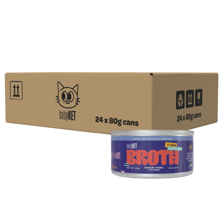 babyKET Tuna with Salmon in Broth Wet Cat Food (24 x 80g)
