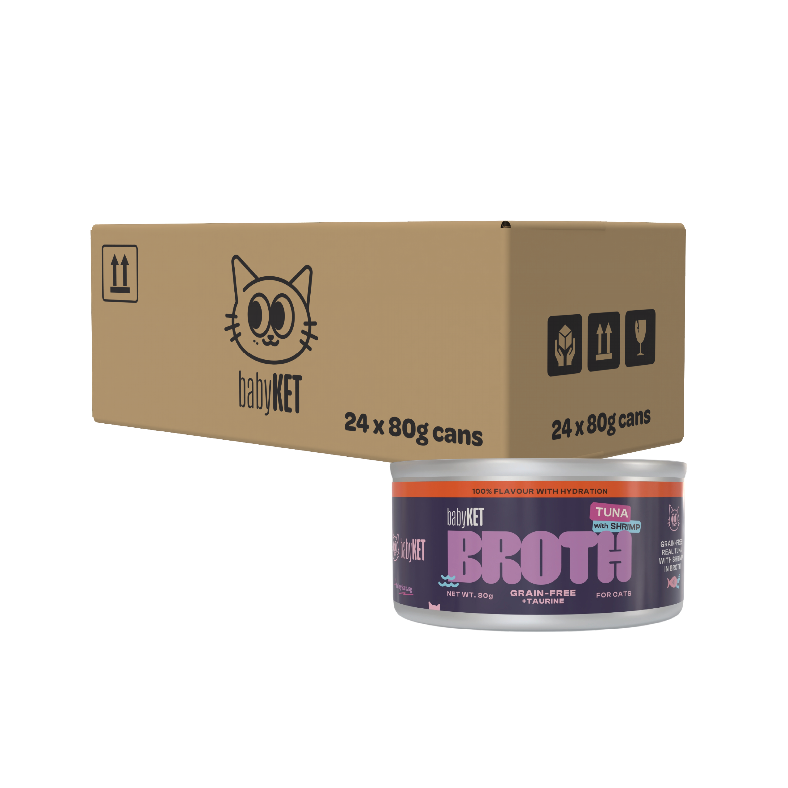 babyKET Tuna with Shrimp in Broth Wet Cat Food (24 x 80g)