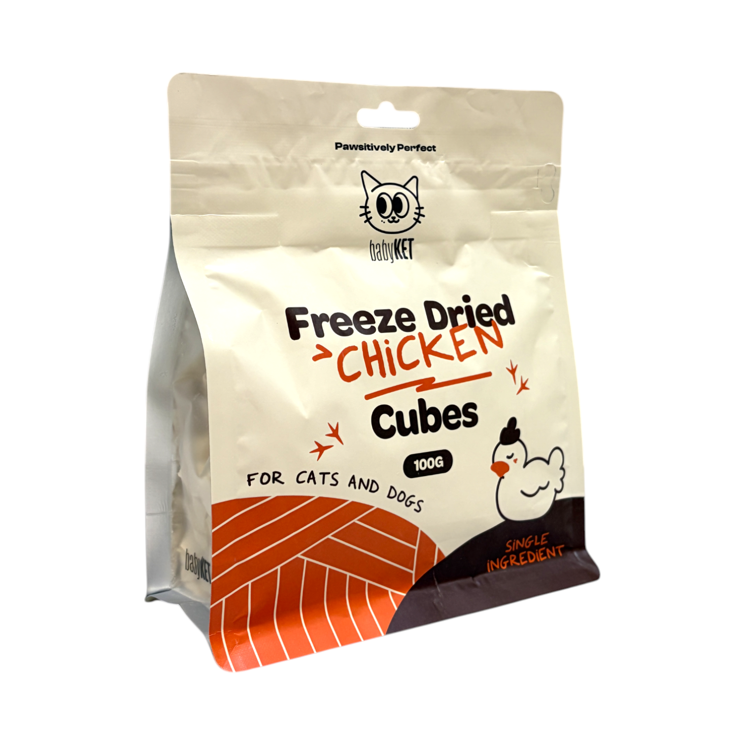 babyKET Freeze Dried Chicken Cubes 100g