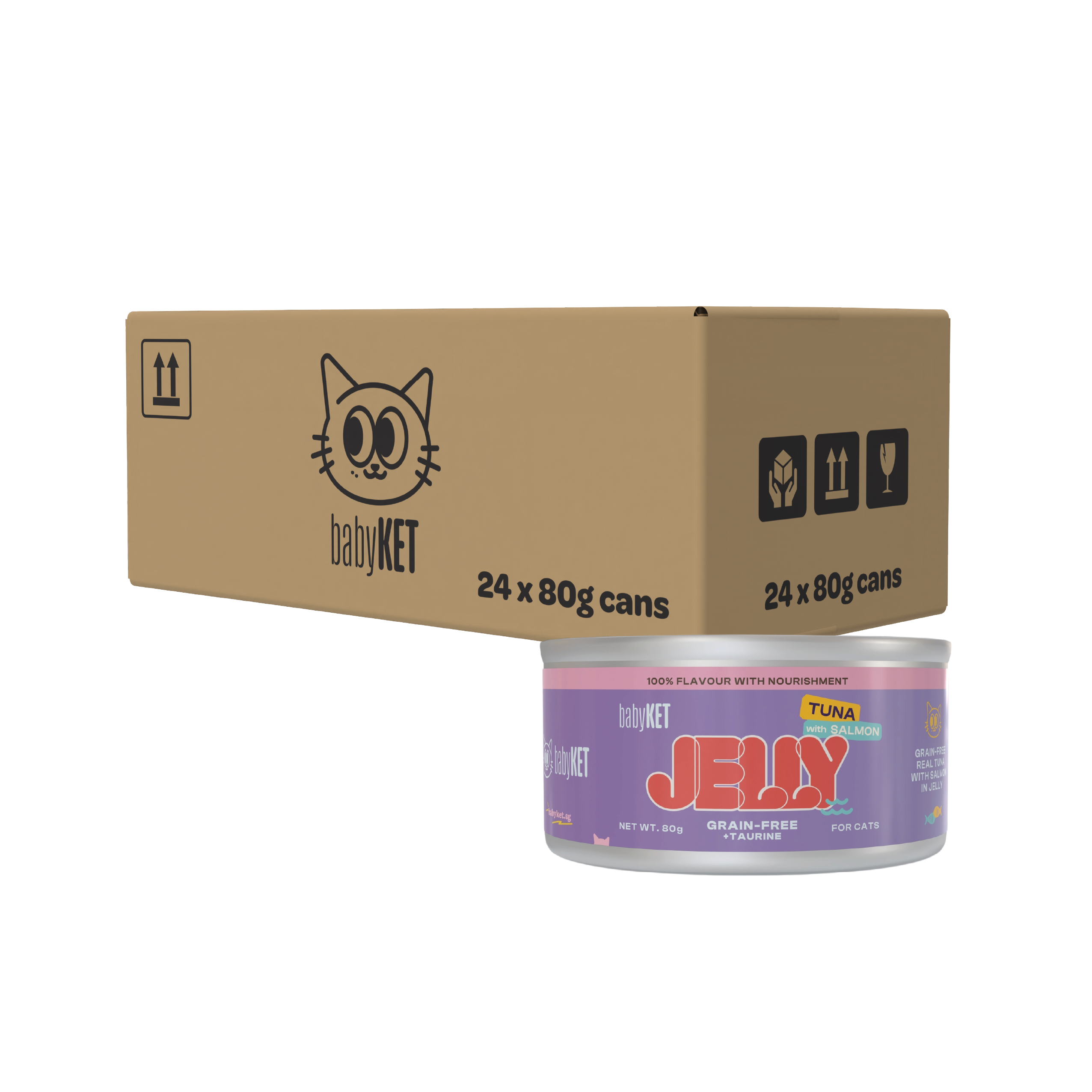 babyKET Tuna with Salmon in Jelly Wet Cat Food (24 x 80g)