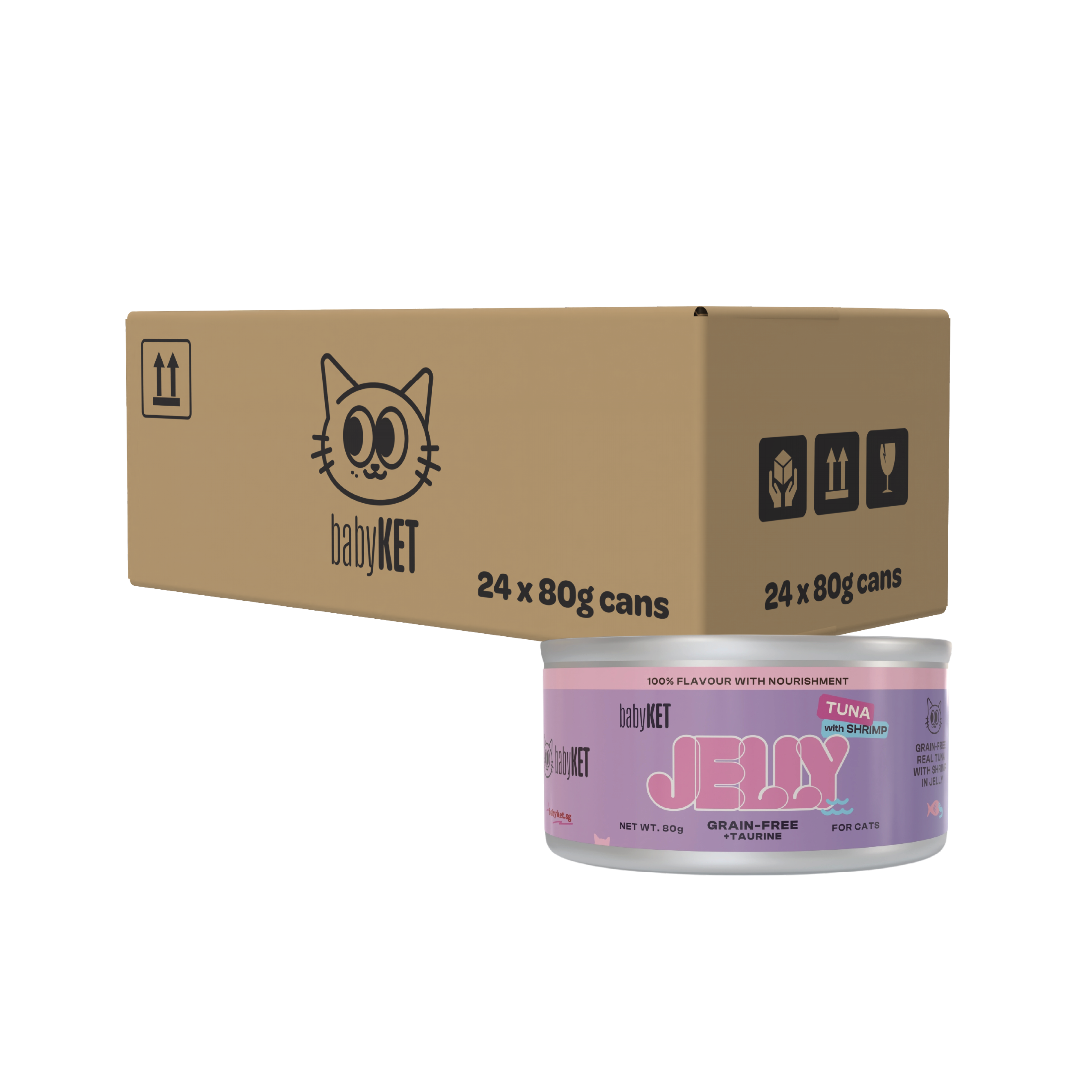 babyKET Tuna with Shrimp in Jelly Wet Cat Food (24 x 80g)