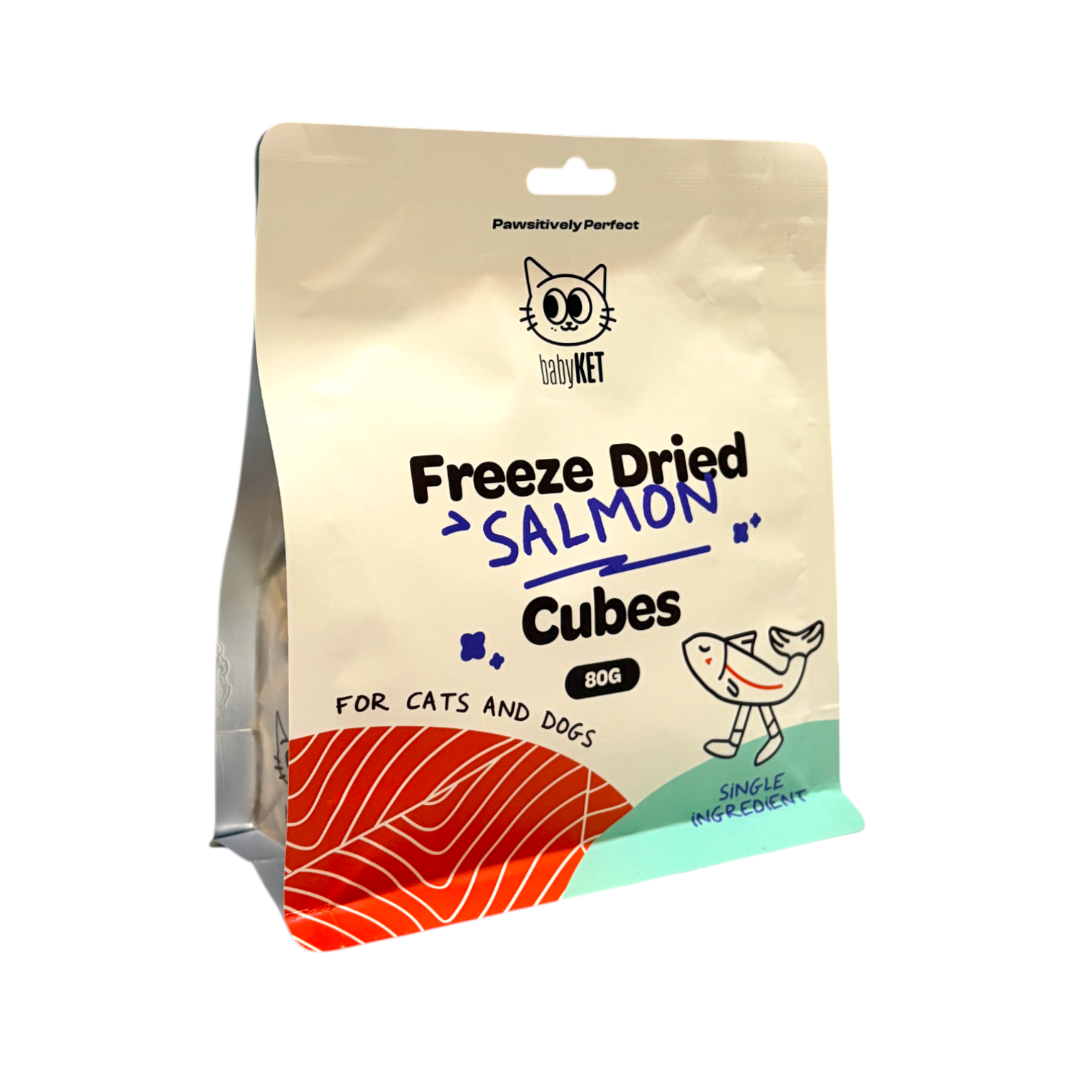 babyKET Freeze Dried Salmon Cubes 80g